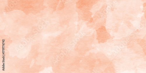paint stain orange watercolor generative, abstract orange watercolor paint splash or smoke cloud frame on a transparent background, soft textured on wet white paper, calm abstract painting.