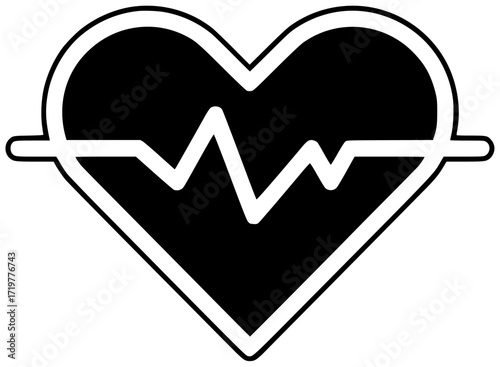 heartbeat illustration love silhouette symbol logo vector icon heart outline valentine icon pulse health medical red design care shape shape adults vector graphic background