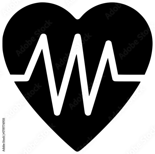 heartbeat illustration love silhouette symbol logo vector icon heart outline valentine icon pulse health medical red design care shape shape adults vector graphic background