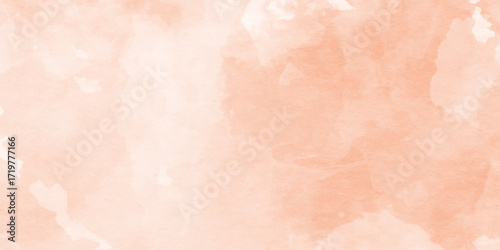 paint stain orange watercolor generative, abstract orange watercolor paint splash or smoke cloud frame on a transparent background, soft textured on wet white paper, calm abstract painting.
