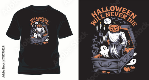 Halloween t-shirt design. Halloween t shirt design vector graphic typography t shirt. Halloween Family Shirt Halloween day.