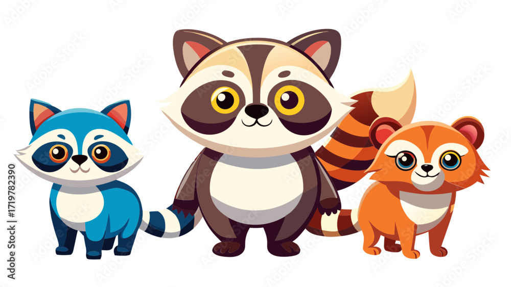 Fototapeta premium animal, fox, cartoon, vector, dog, illustration, cat, love, set, baby, teddy, toy, fun, art, cute, pet, brown, heart, funny, character, adorable, kid, valentine, animals, childhood, farm, landscape