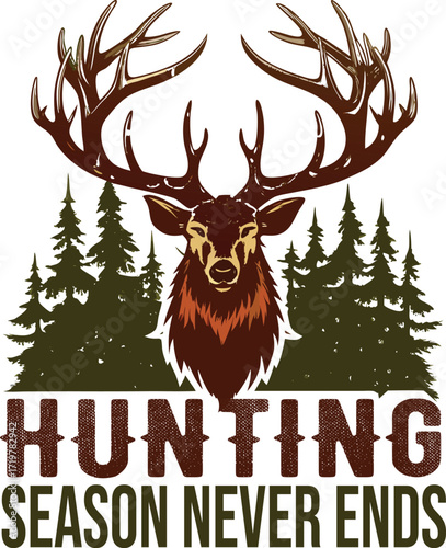  Hunting Typography T-Shirt , Bold Graffiti & Rustic Outdoor Quotes for Hunters