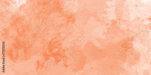  orange watercolor ink stains creating an abstract effect, abstract watercolor strokes in warm white and orange hues with white space, light highlights suggest sunlit areas, orange gradient texture.