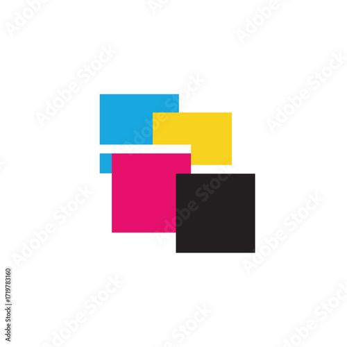 printing house logo, photocopies, Digital printing logo design, Logo for print shop polygraph and print factory, cmyk,rgb, CMYK designs
