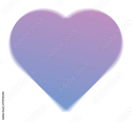 Soft Lavender and Purple Gradient Heart Shape.
