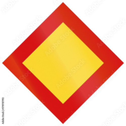 Historic road sign in Finland - Priority road (1939-1957) Free Download Historic road sign in Finland - Priority road (1939-1957) - GFXLoad