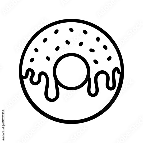 Vector art of delicious donut with dripping glaze, a sweet treat that brings joy and satisfaction to any occasion, a perfect indulgence