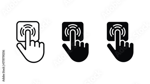 Activate your innovative tech solutions with a finger press, ideal for user interface designs, modern app interfaces, and touchscreen interactions for a seamless user experience