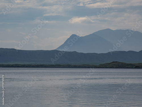 island, shore and rocks on the seashore in iceland