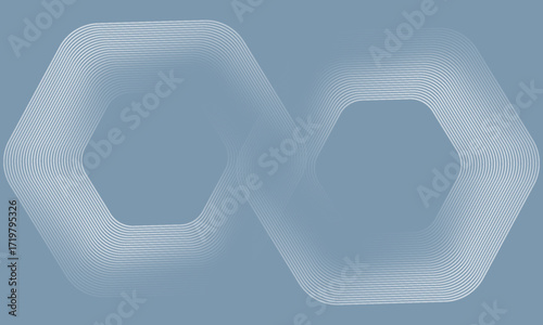 Abstract hexagon lines on gray background. Geometric stripe line art design for poster, brochure, cover, website, banner. eps 10