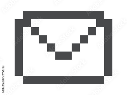 Pixilated message envelop y2k element
