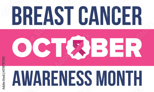 Breast Cancer Awareness Month. Pink october. Pink ribbon. Woman healthcare. Celebrate annual. Medic concept. Girl solidarity. Cancer prevention. Female disease. Poster, banner and background. Vector