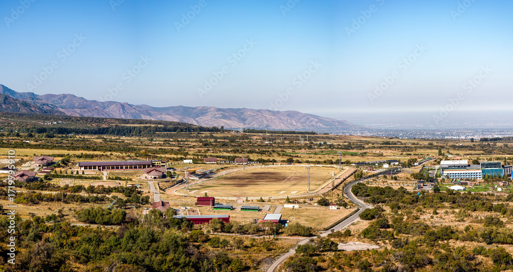 Fototapeta premium aerial view of the village