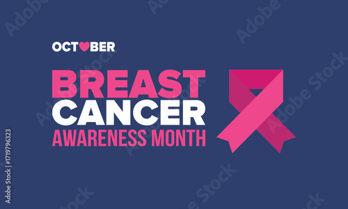 Breast Cancer Awareness Month. Pink october. Pink ribbon. Woman healthcare. Celebrate annual. Medic concept. Girl solidarity. Cancer prevention. Female disease. Poster, banner and background. Vector