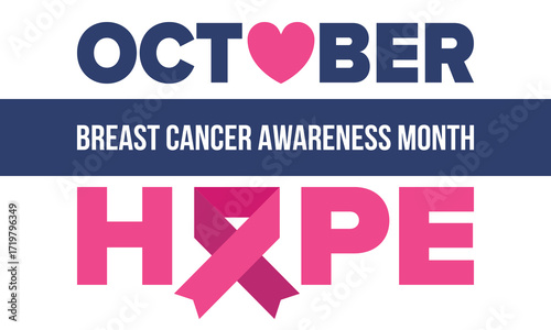 Breast Cancer Awareness Month. Pink october. Pink ribbon. Woman healthcare. Celebrate annual. Medic concept. Girl solidarity. Cancer prevention. Female disease. Poster, banner and background. Vector