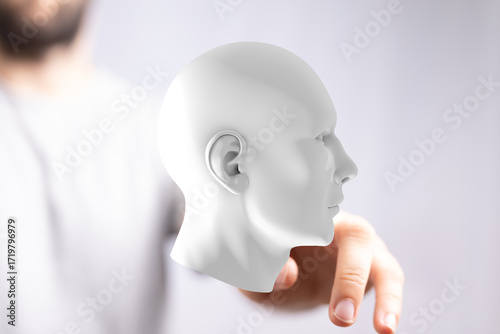 Abstract image of a 3D head...