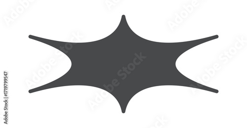 Black y2k element decorative form