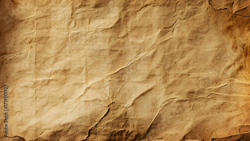 Old paper texture for the design. Natural background. Toned. Abstract old brown paper as vintage wallpaper backdrop. Vector illustration.