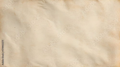 Old paper vintage texture surface for background. Recycle pale brown paper crumpled texture, Cream color recycled kraft paper texture blank with copy space for text.