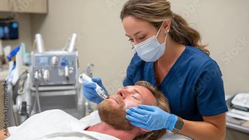 dentist with patient in hospital