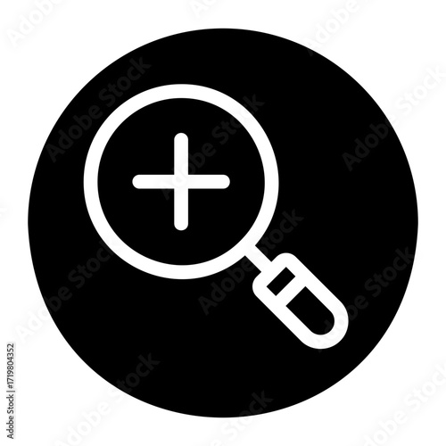 zoom in glyph icon