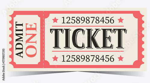 RETRO TICKET TEMPLATE 