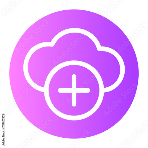 cloud computing gradient icon