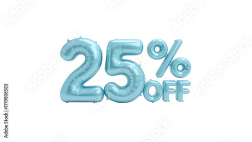 25% Off Sale - Light Blue Balloon Numbers and Letters