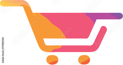 Baby stroller cart vector icon symbol illustration design