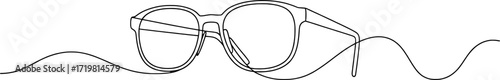 Black outline of eyeglasses on wavy lines spectacles eyewear