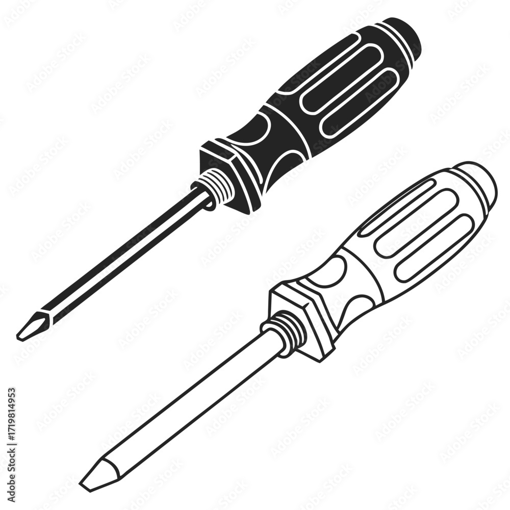 Fototapeta premium Two screwdrivers art