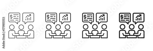 Advisor Icon Set Different Line Style Collection 