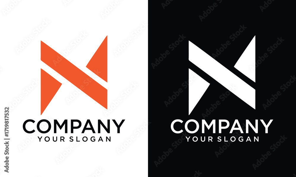 Fototapeta premium Creative m letter vector logo. nm letter vector logo
