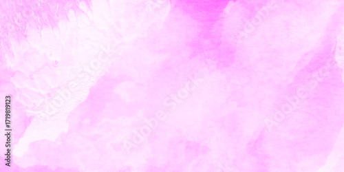 Minimal and modern hand drawn watercolor style for background, Paint leaks and ombre effects hand painted cloudy pink paper texture, watercolor background with space for text or image.
