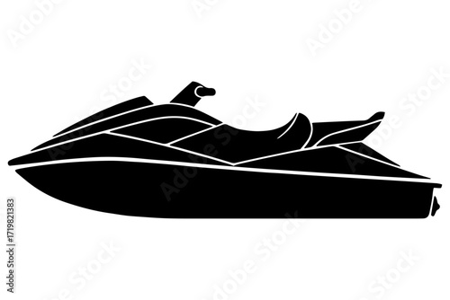  Jet ski watercraft vehicle transportation silhouette  