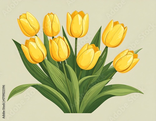 Yellow tulips in a bouquet (1)