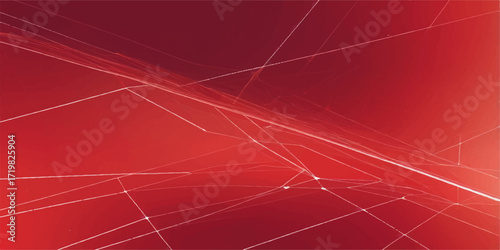Futuristic red lines and waves create a stunning abstract background with a fractal pattern of light and motion