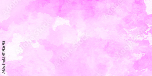 Abstract brush painted sky fantasy pastel pink watercolor background, Pink grunge background with copy space, dark pink saturated burgundy watercolor background.