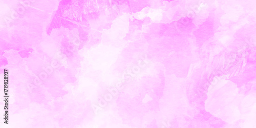 Abstract brush painted sky fantasy pastel pink watercolor background, Pink grunge background with copy space, dark pink saturated burgundy watercolor background.