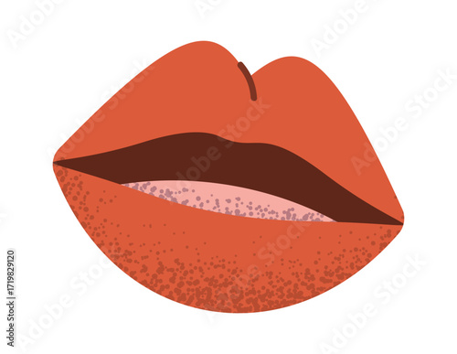 Kissing flirting red lips symbol