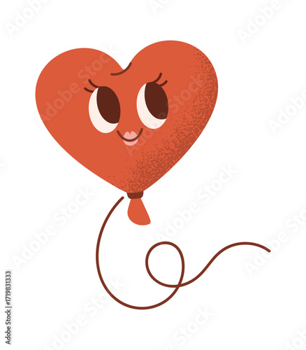 Love heart shaped festive balloon