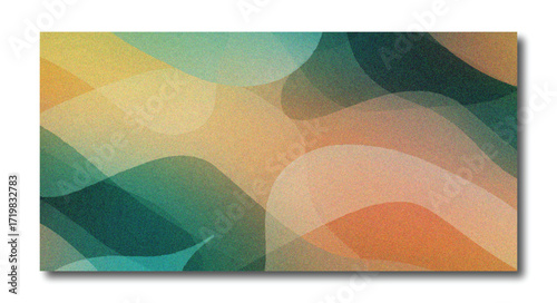 Abstract Overlapping Organic Shapes Background with Earth Tones and Grain Texture