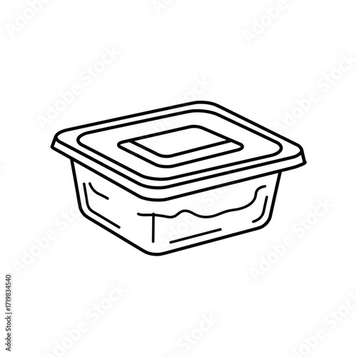 Clear food storage container with lid for meal prep  