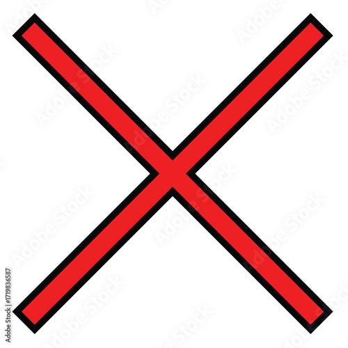 Vector Illustration of cross or no entry or no related icon
