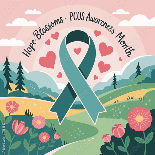 Hope Blossoms PCOS Awareness Month Illustration