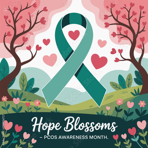 Hope Blossoms PCOS Awareness Month Illustration