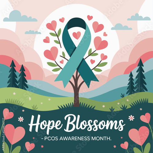 Hope Blossoms PCOS Awareness Month Illustration