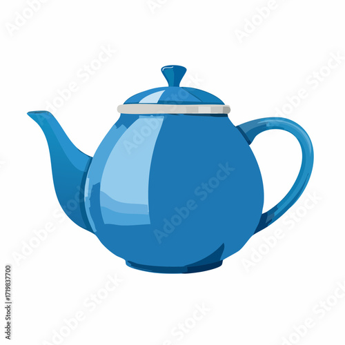 Blaue Teekanne