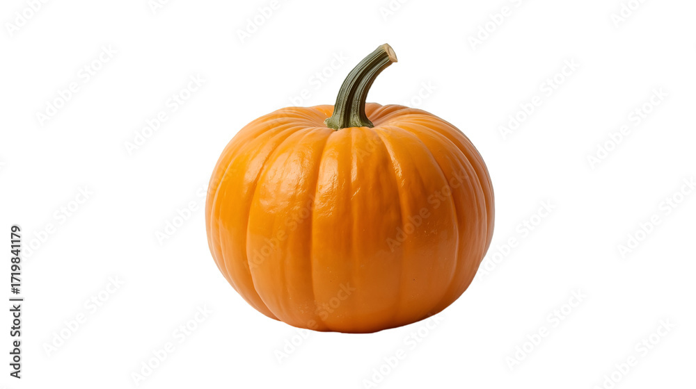 Obraz premium Orange pumpkin isolated on white background for vegetable autumn harvest and seasonal design illustration